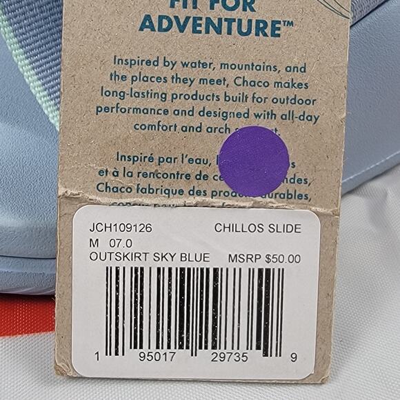 Chaco Chillos Slides Blue Mens Sz 7 (85) NWT main image 9